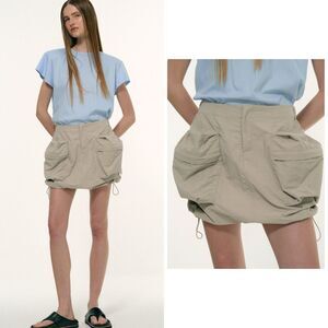 NEW Source Unknown Utility Cargo Skirt, Pale Sage